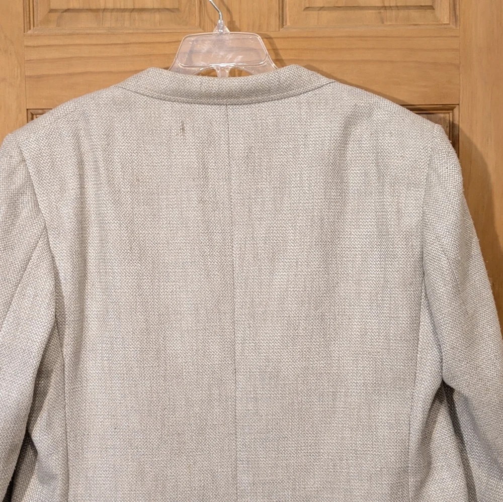 Vintage Kuppenheimer Tweed Sport Coat Wool Blazer Jacket Beige Winter Men's 46L